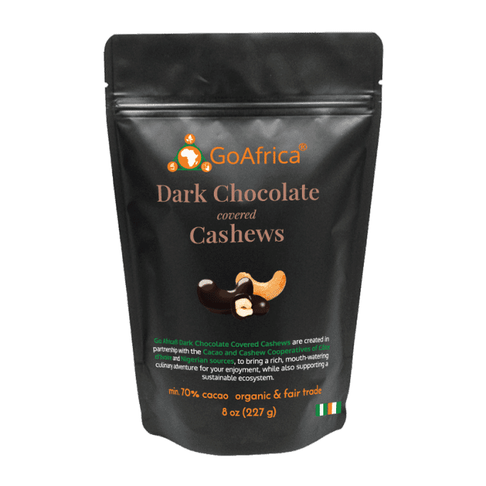 Go Africa® Dark Chocolate Covered Cashews, 8oz - Image 2
