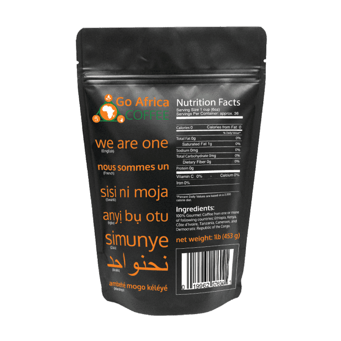 Go Africa® Coffee 1Ib Bag (Whole Bean) Dark Roast - Image 3